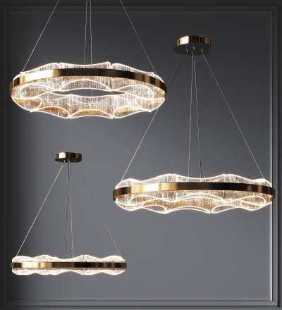 现代吊灯3D模型下载